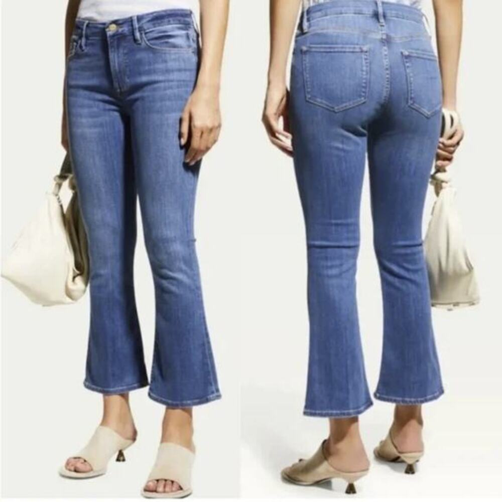 FRAME Denim Le Crop Mini Boot Cut Jeans in Poe Size‎ 29
